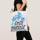 水芸術のパターンのスイミングガール トートバッグ (クローズアップ)