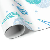 水芸術のパターンのスイミングガール ラッピングペーパー (ロールコーナー)