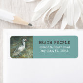 水芸術の中を歩く沿岸の鳥類 ラベル (インサイチュ)