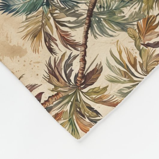 水芸術品を気取った色ココナッツパーム フリースブランケット (角)