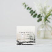 水芸術的オーガニック色の形状 スクエア名刺 (スタンド正面)