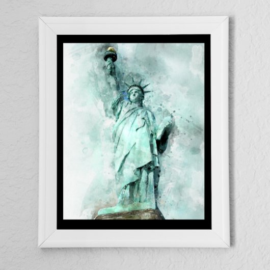 水芸術的彩自由の女神 ポスター