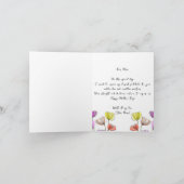 水芸術的色とインクのチューリップ母の日 カード (内部)