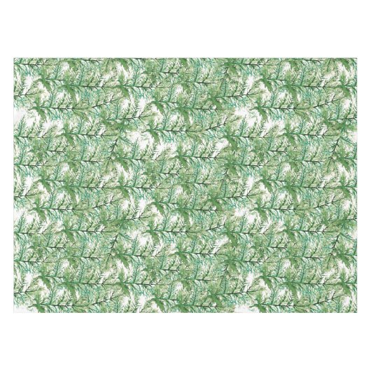 水芸術的色の手の絵を描ツリーのパターン テーブルクロス (正面(横))