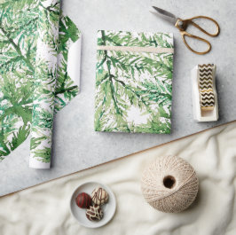 水芸術的色の手の絵を描ツリーのパターン ラッピングペーパー