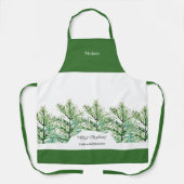 水芸術的色の木パーソナライズされた エプロン (正面)