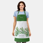 水芸術的色の木パーソナライズされた エプロン (着用した状態)