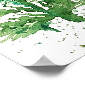 水芸術的色の木パーソナライズされた ポスター (角)