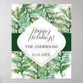 水芸術的色の木パーソナライズされた ポスター (正面)