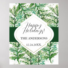 水芸術的色の木パーソナライズされた ポスター