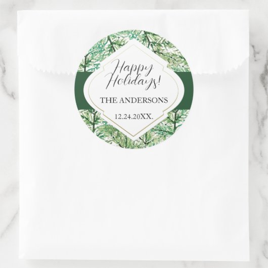 水芸術的色の木パーソナライズされた ラウンドシール (バッグ)