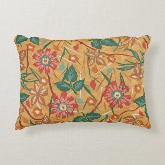 水芸術的色の花：カラフル背景。 アクセントクッション (正面)