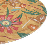 水芸術的色の花：カラフル背景。 カッティングボード (角)