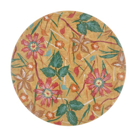 水芸術的色の花：カラフル背景。 カッティングボード (正面)