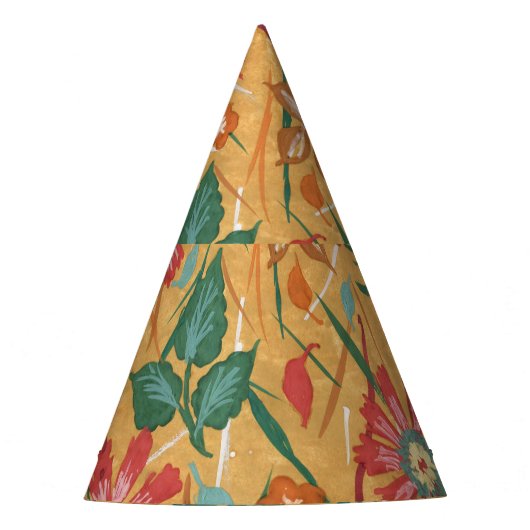 水芸術的色の花：カラフル背景。 パーティーハット (正面)