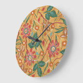 水芸術的色の花：カラフル背景。 ラージ壁時計 (傾斜)