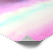 水芸術的色の風景雲と海 ポスター (角)