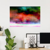 水芸術的色の風景雲と海 ポスター (ホームオフィス)