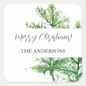 水芸術的色グリーンフォレスト スクエアシール (正面)