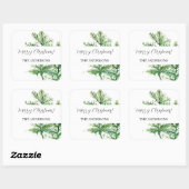 水芸術的色グリーンフォレスト スクエアシール (シート)