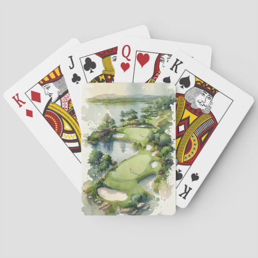 水芸術的色ゴルフコースゴ遊ルフのカード トランプ (裏面)