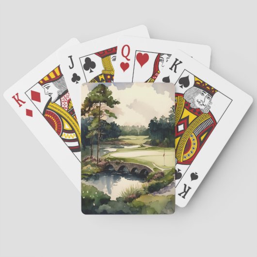 水芸術的色ゴルフコースゴ遊ルフのカード トランプ (裏面)