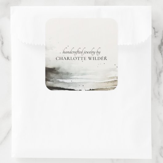 水芸術的色ジュエリー設計者抽象芸術 スクエアシール (バッグ)