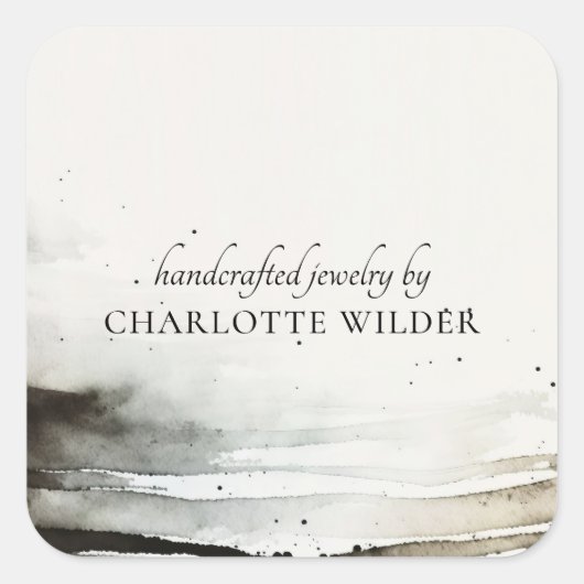 水芸術的色ジュエリー設計者抽象芸術 スクエアシール (正面)