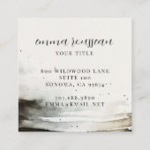 水芸術的色ジュエリー設計者抽象芸術 スクエア名刺 (裏面)