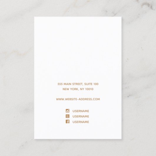 水芸術的色スクリプトイヤリングディスプレイブシン 名刺 (裏面)