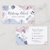 水芸術的色スタイルメイクアップアーティスト 名刺 (正面/裏面)