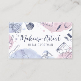 水芸術的色スタイルメイクアップアーティスト 名刺