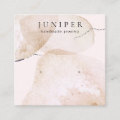 水芸術的色スタッドイヤリングジュエリー表示 スクエア名刺 (正面)