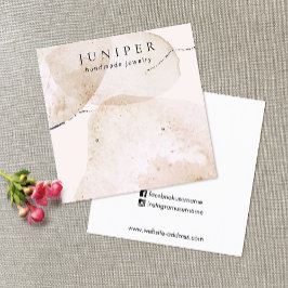 水芸術的色スタッドイヤリングジュエリー表示 スクエア名刺