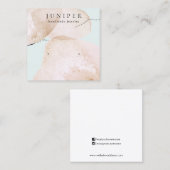 水芸術的色スタッドイヤリングジュエリー表示 スクエア名刺 (正面/裏面)