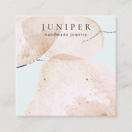 水芸術的色スタッドイヤリングジュエリー表示 スクエア名刺