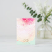 水芸術的色ネックレス表示ホルダー 名刺 (スタンド正面)