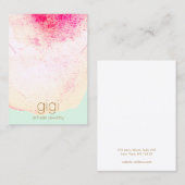 水芸術的色ネックレス表示ホルダー 名刺 (正面/裏面)