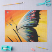 水芸術的色バタフライデコップル 薄葉紙 (クラフト)