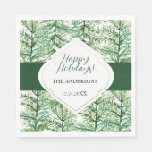 水芸術的色パインブランチ スタンダードランチョンナプキン (正面)