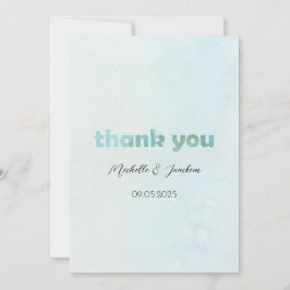 水芸術的色フローライラストレーション サンキューカード