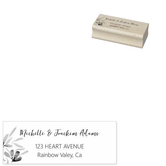 水芸術的色フローライラストレーション ラバースタンプ (押印)