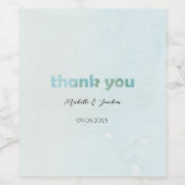 水芸術的色フローライラストレーション ワインラベル (シングルラベル)