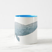 水芸術的色ブルークジラ ツートーンマグカップ (中央)