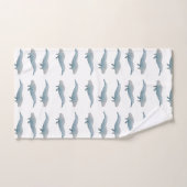 水芸術的色ブルークジラ ハンドタオル (ハンドタオル)