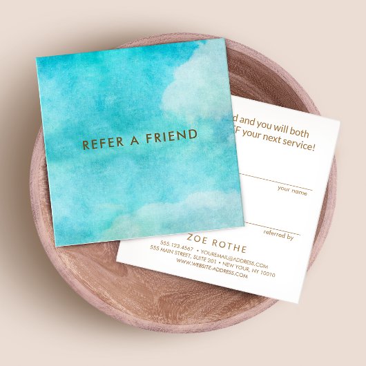 水芸術的色ブルースカイお客様紹介 紹介カード