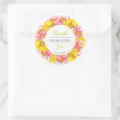 水芸術的色ポピーの結婚リースありがとう ラウンドシール (バッグ)