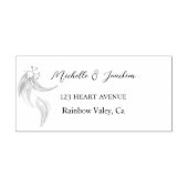 水芸術的色ユーカリイラストレーション セルフインキングスタンプ (デザイン)