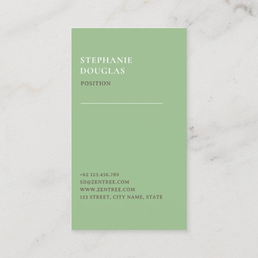 水芸術的色古いワイズツリー 名刺 (裏面)