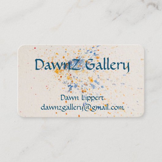 水芸術的色名刺 名刺 (正面)